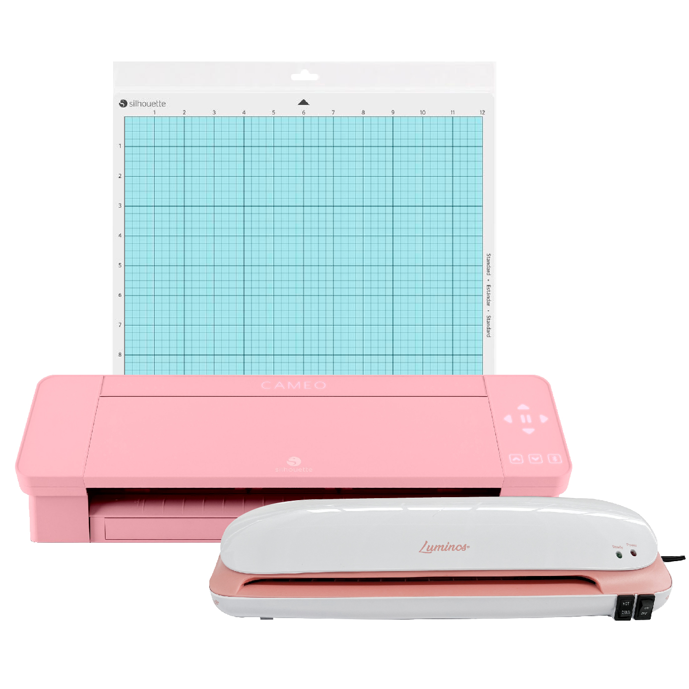 DUO PINK Silhouette Cameo 4 Rosa + Laminadora 9" Rosa
