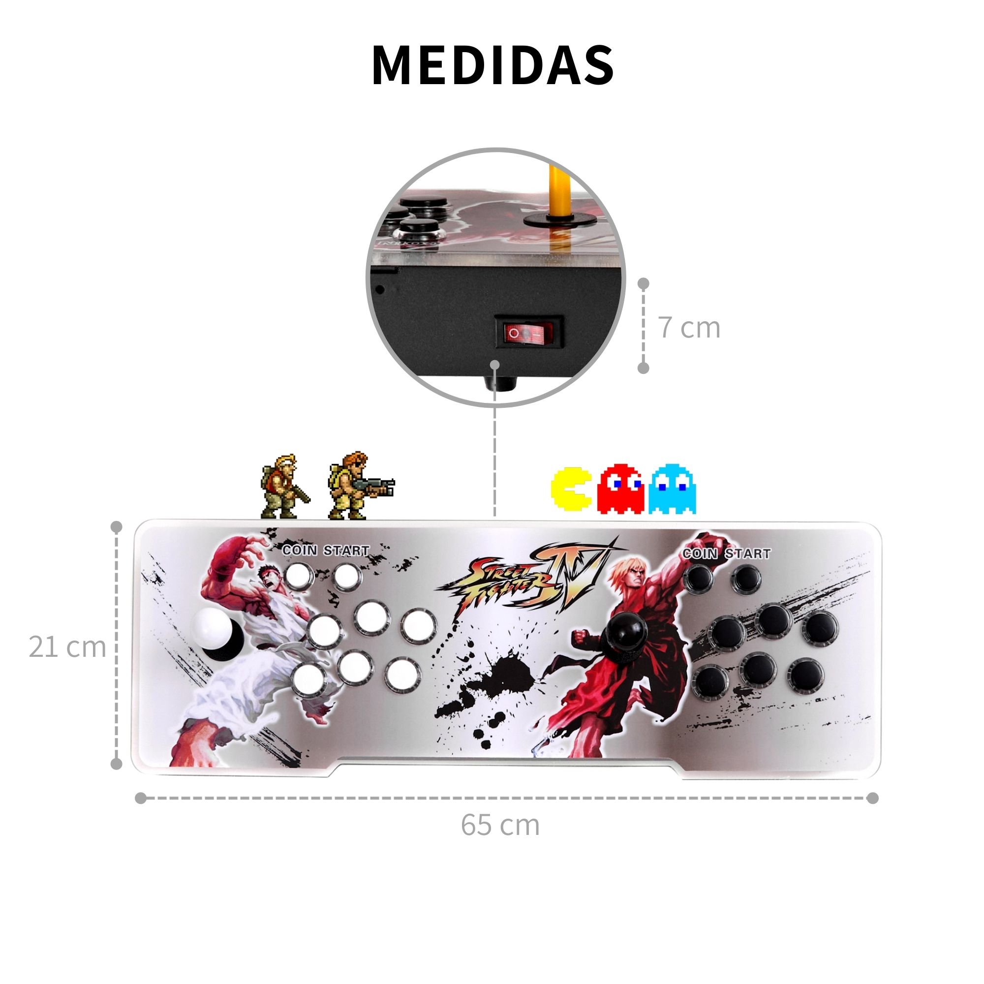 Arcade Pandora Xi Plus 3303 Juegos Consola Tablero Retro Combate