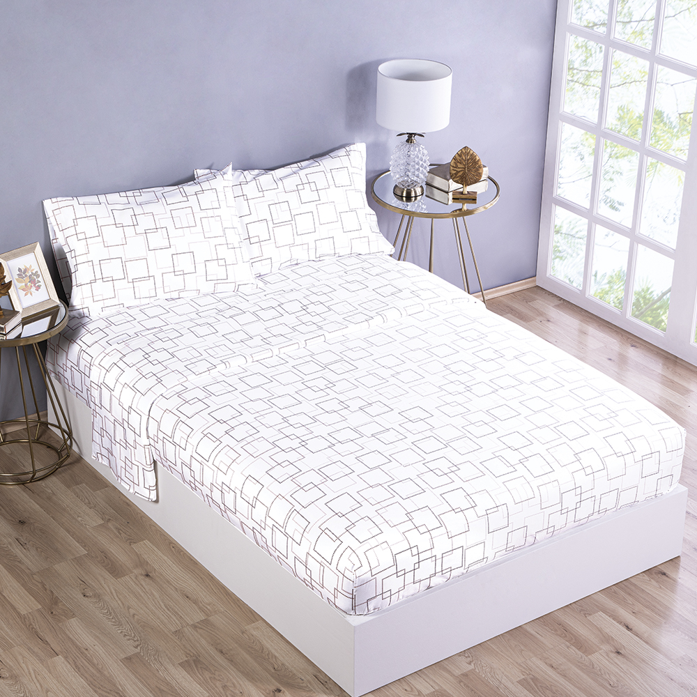 Juego Sábanas King Size Suavitec Kenia Poliester Concord