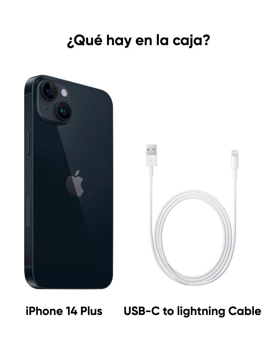 iPhone 14 plus (256 gb) Reacondicionado Grado A - Midnight.