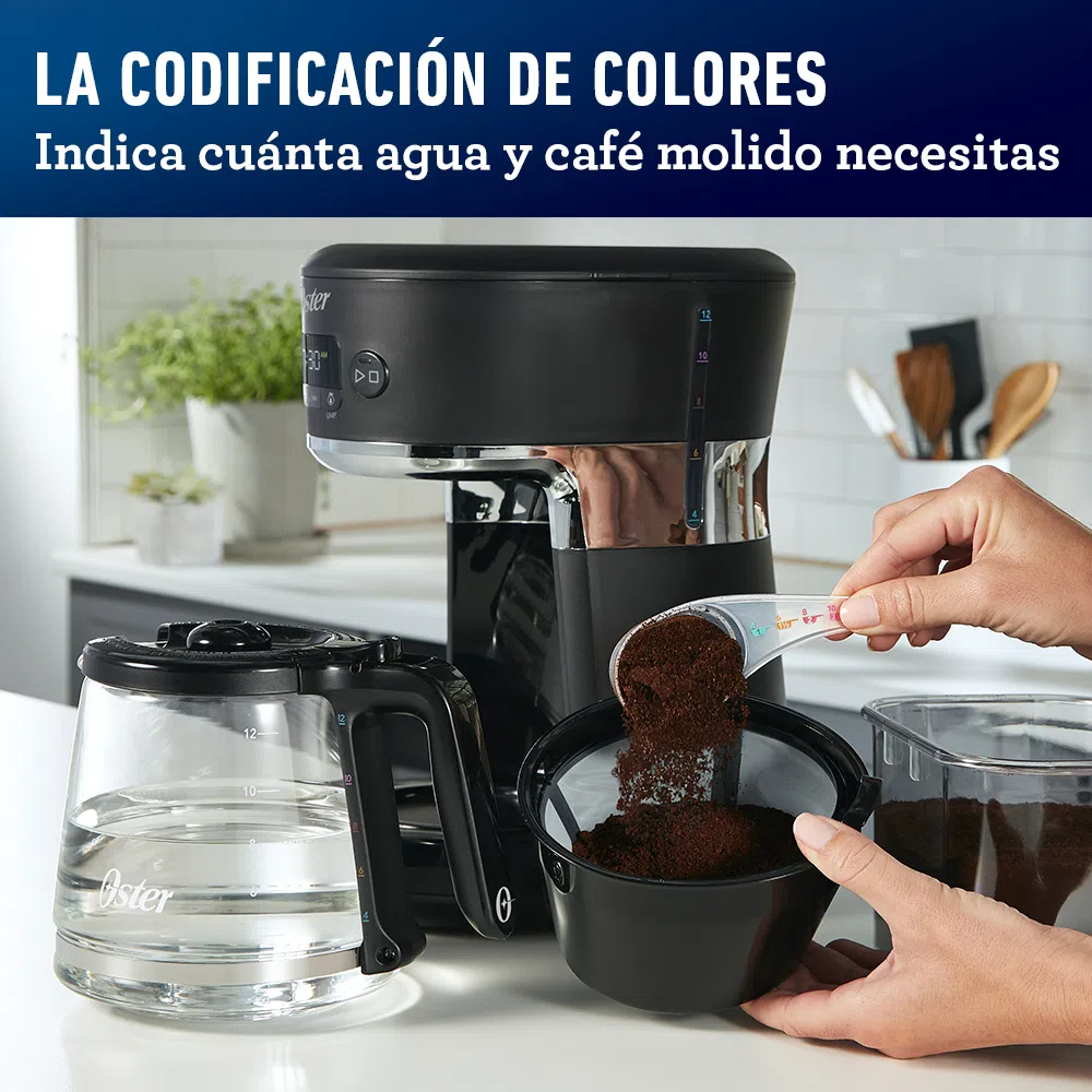 Cafetera Oster Bvstrf100 Automática 12 Tazas Filtro 900 W