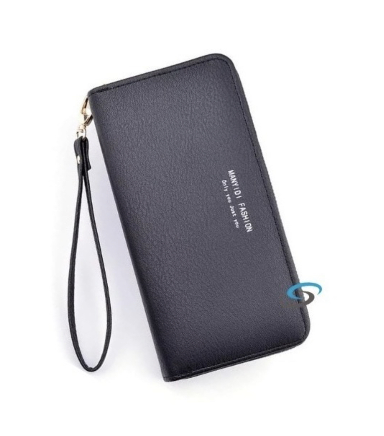 Cartera Dama Con Brazalete Monedero Billetera Tipo Piel  FUNBU color negro