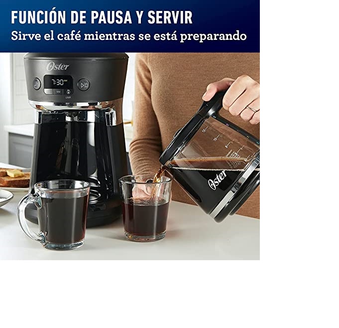Cafetera Oster Bvstrf100 Automática 12 Tazas Filtro 900 W