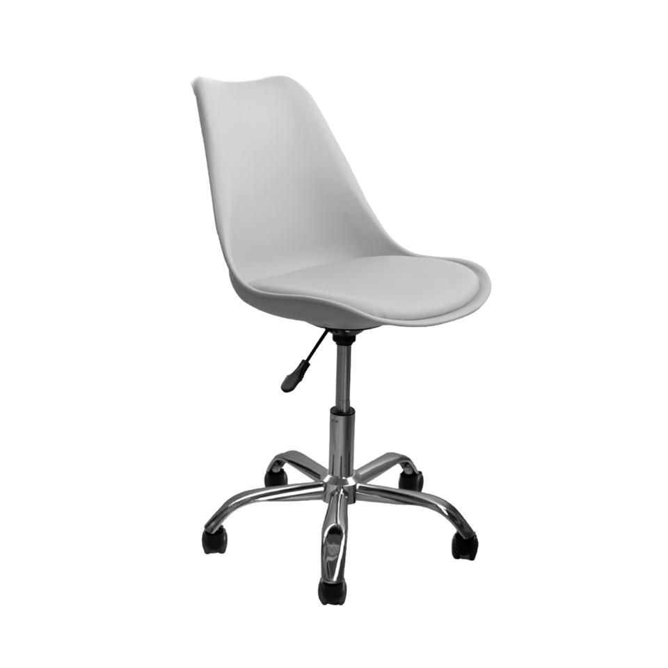 Silla Secretarial. JM. Base cromada y ruedas. Para casa u oficina. OSLO OP
