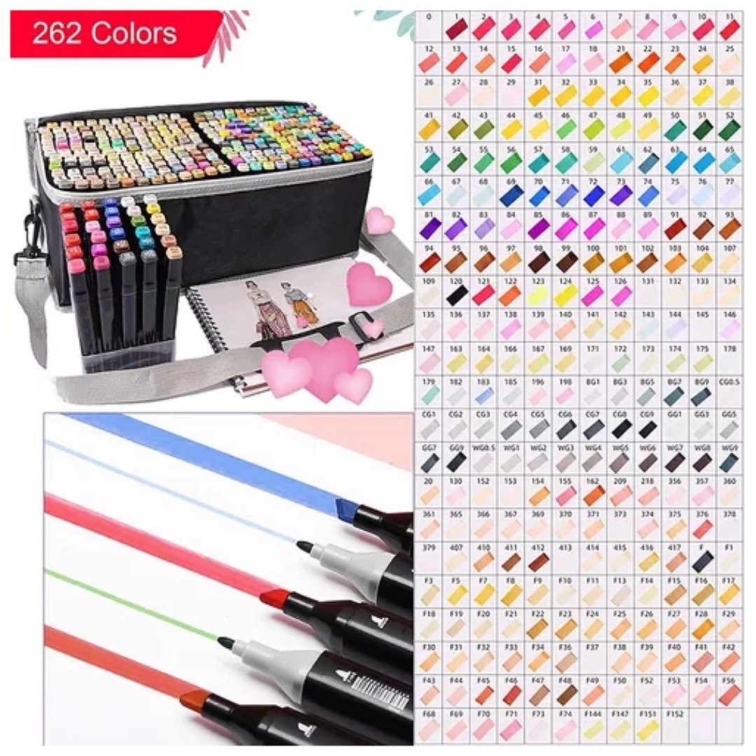 Marcadores Doble Punta Plumones Pincel/marcatextos/262colors