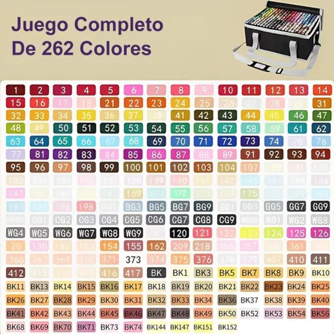 Marcadores Doble Punta Plumones Pincel/marcatextos/262colors