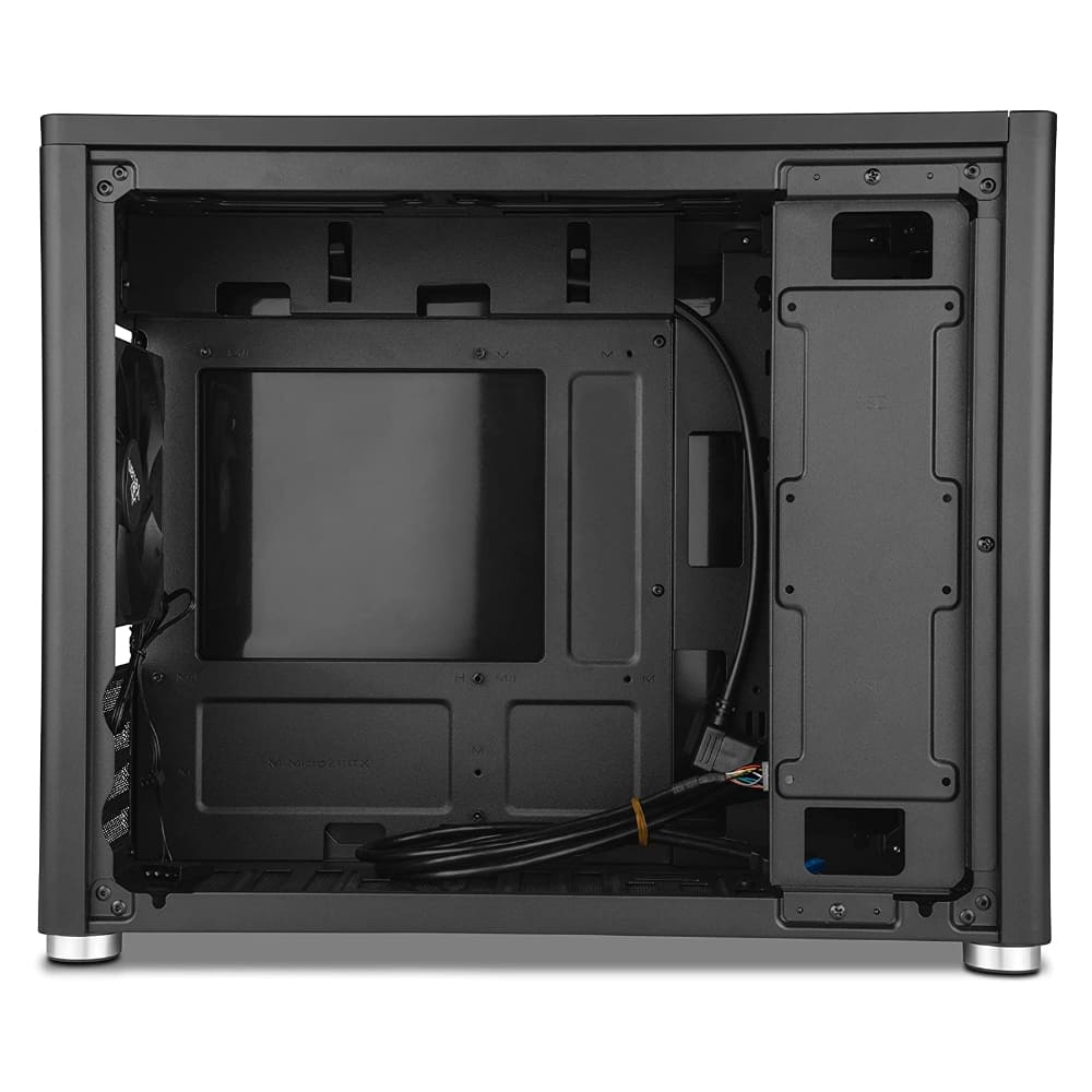 Gabinete Yeyian Hussar micro-ATX, sin Fuente, Cristal Templado, Negro.