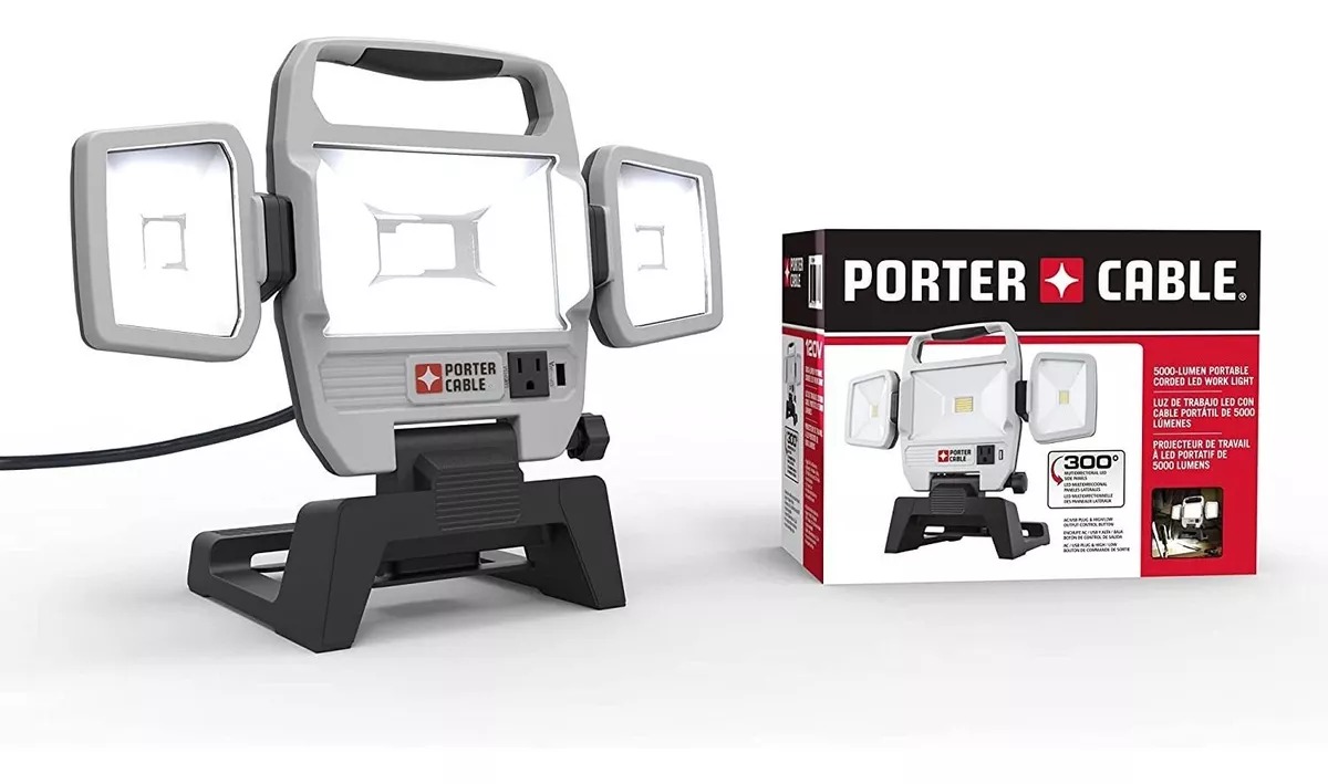 Porter-cable 50w 5000-lumen Max Luz De Trabajo Led Portatil
