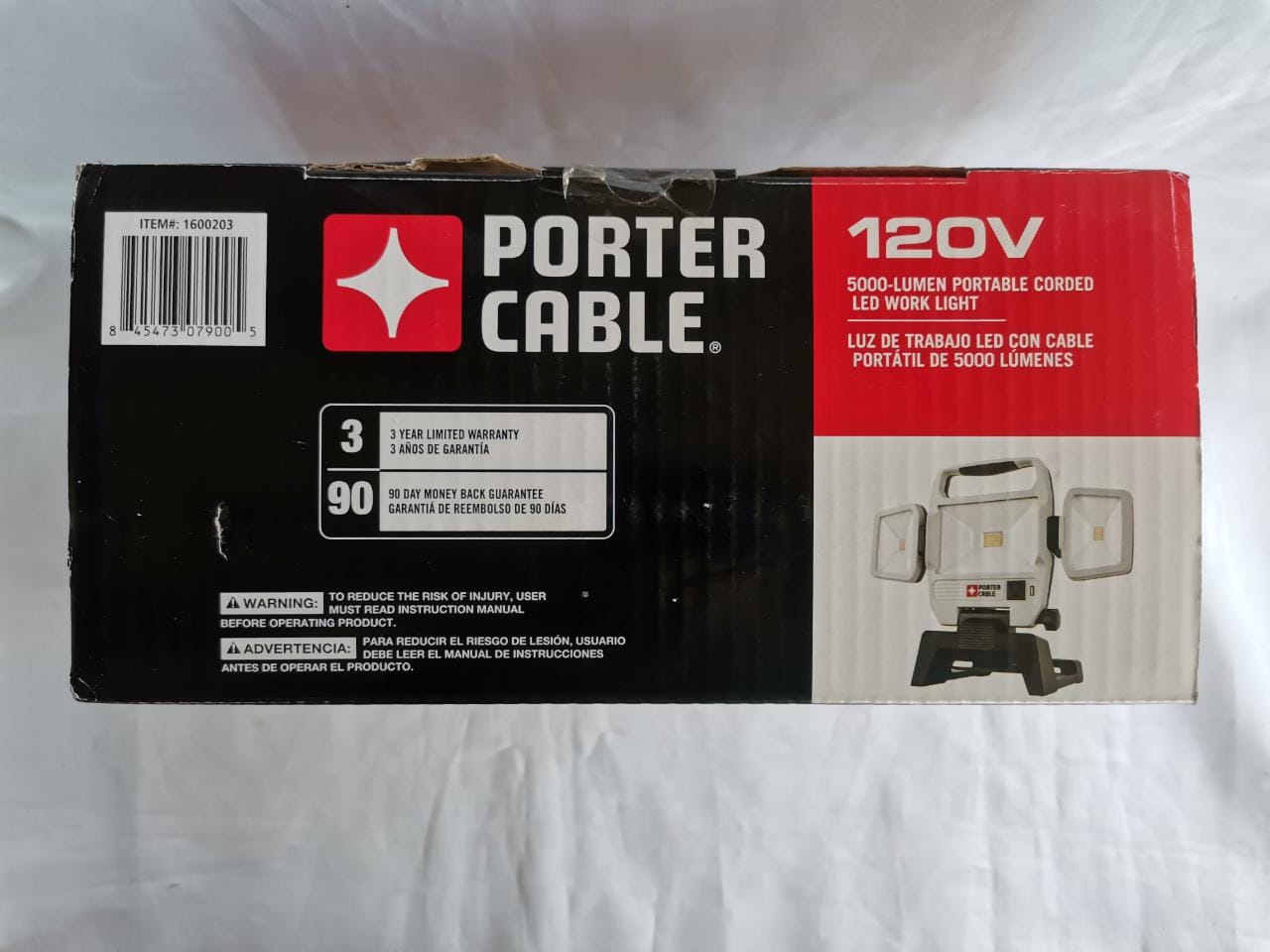 Porter-cable 50w 5000-lumen Max Luz De Trabajo Led Portatil