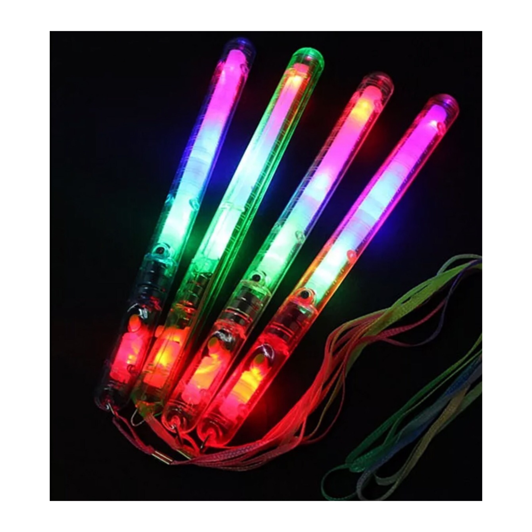 Varita Luz Led 12 Piezas Baston Luminoso Collar