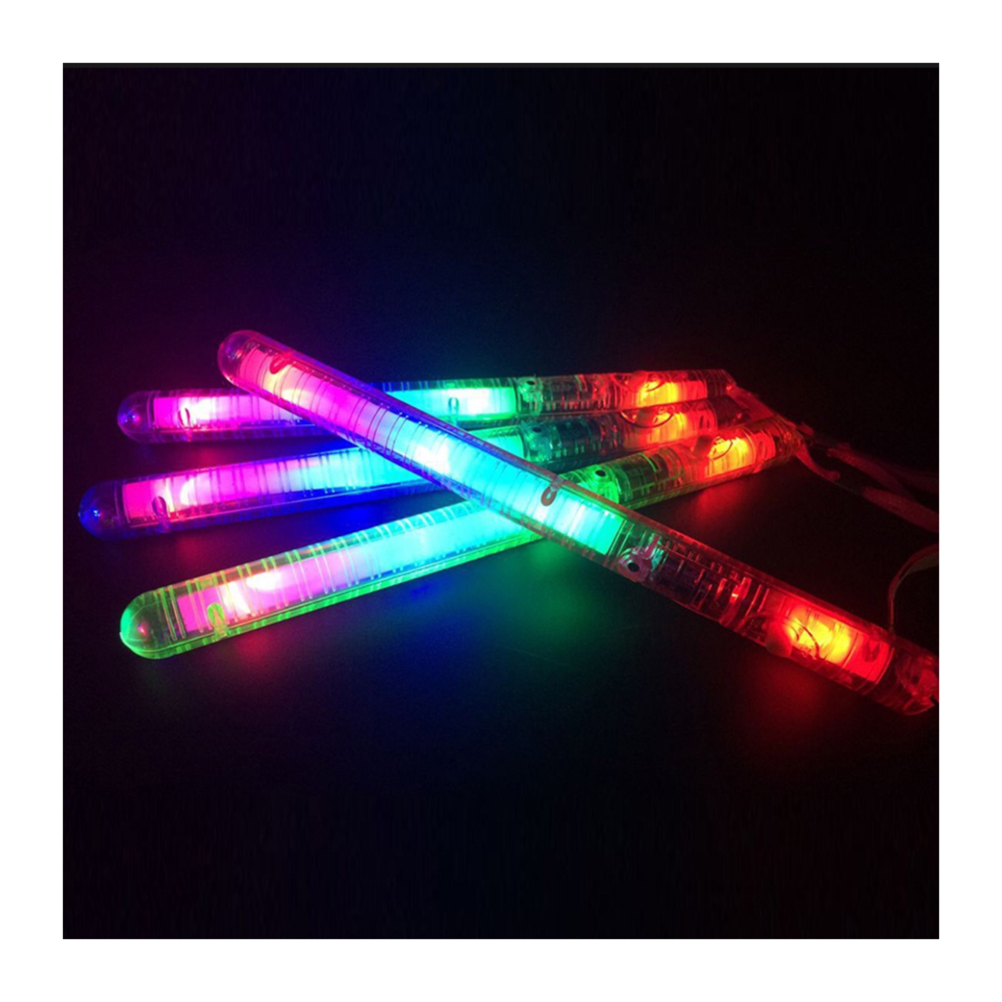 Varita Luz Led 12 Piezas Baston Luminoso Collar