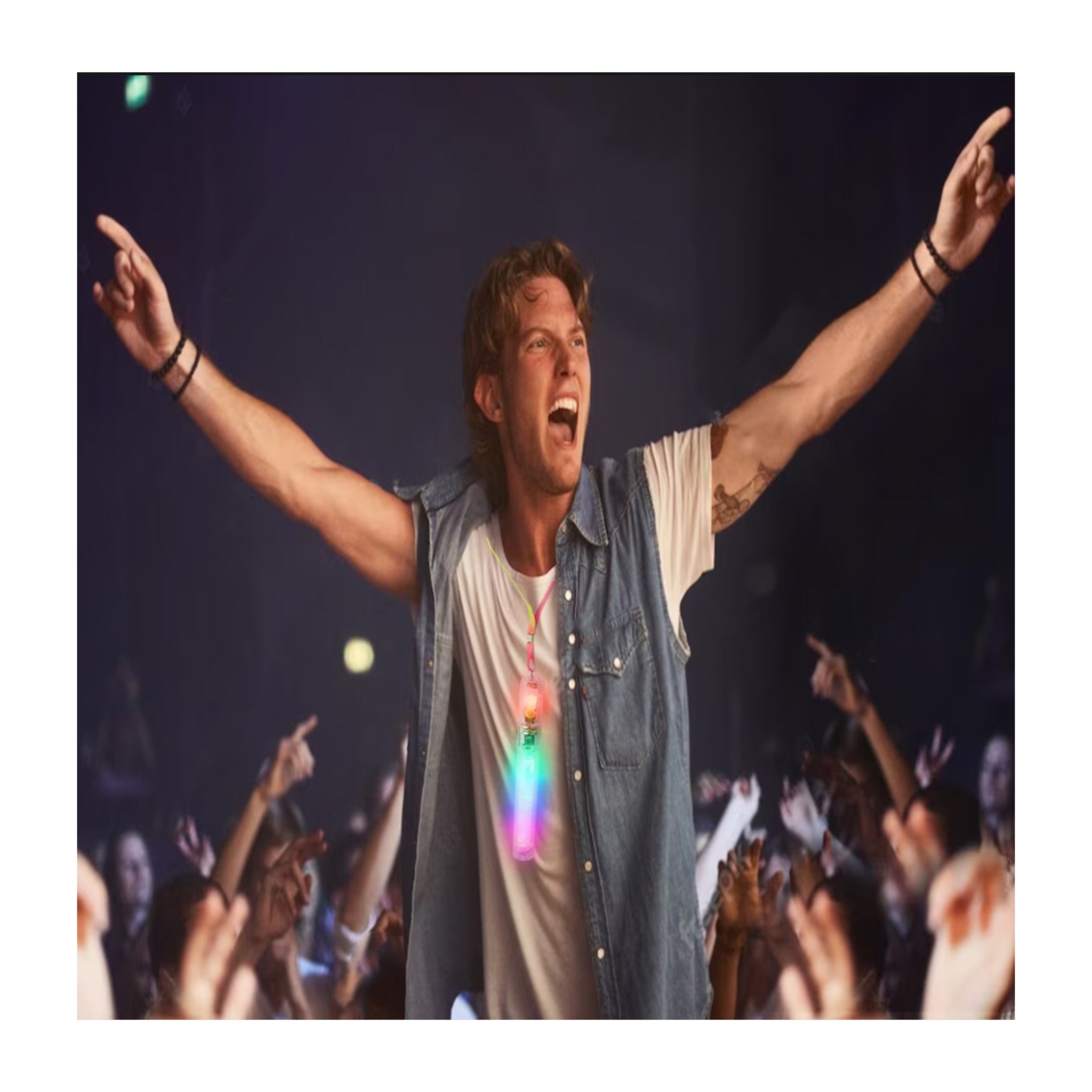 Varita Luz Led 12 Piezas Baston Luminoso Collar