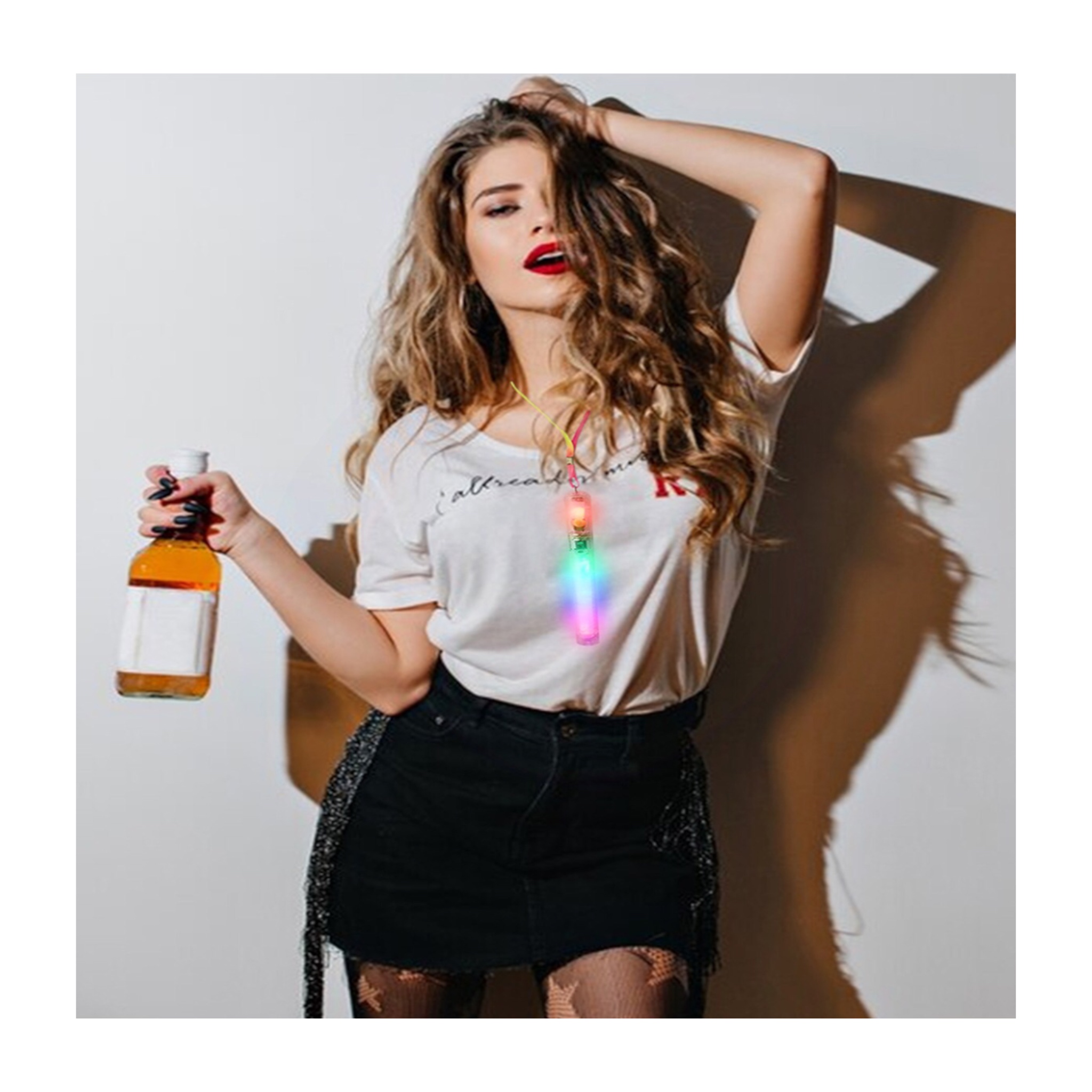 Varita Luz Led 12 Piezas Baston Luminoso Collar