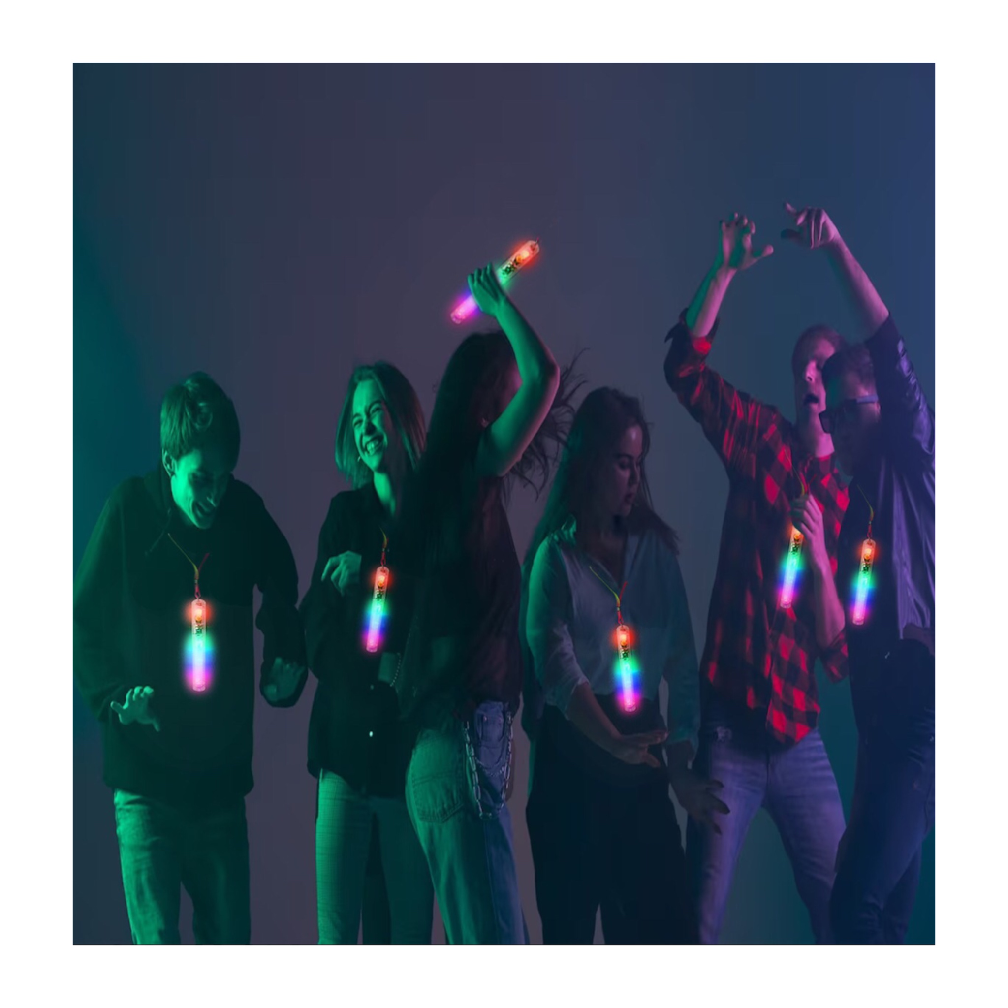 Varita Luz Led 12 Piezas Baston Luminoso Collar