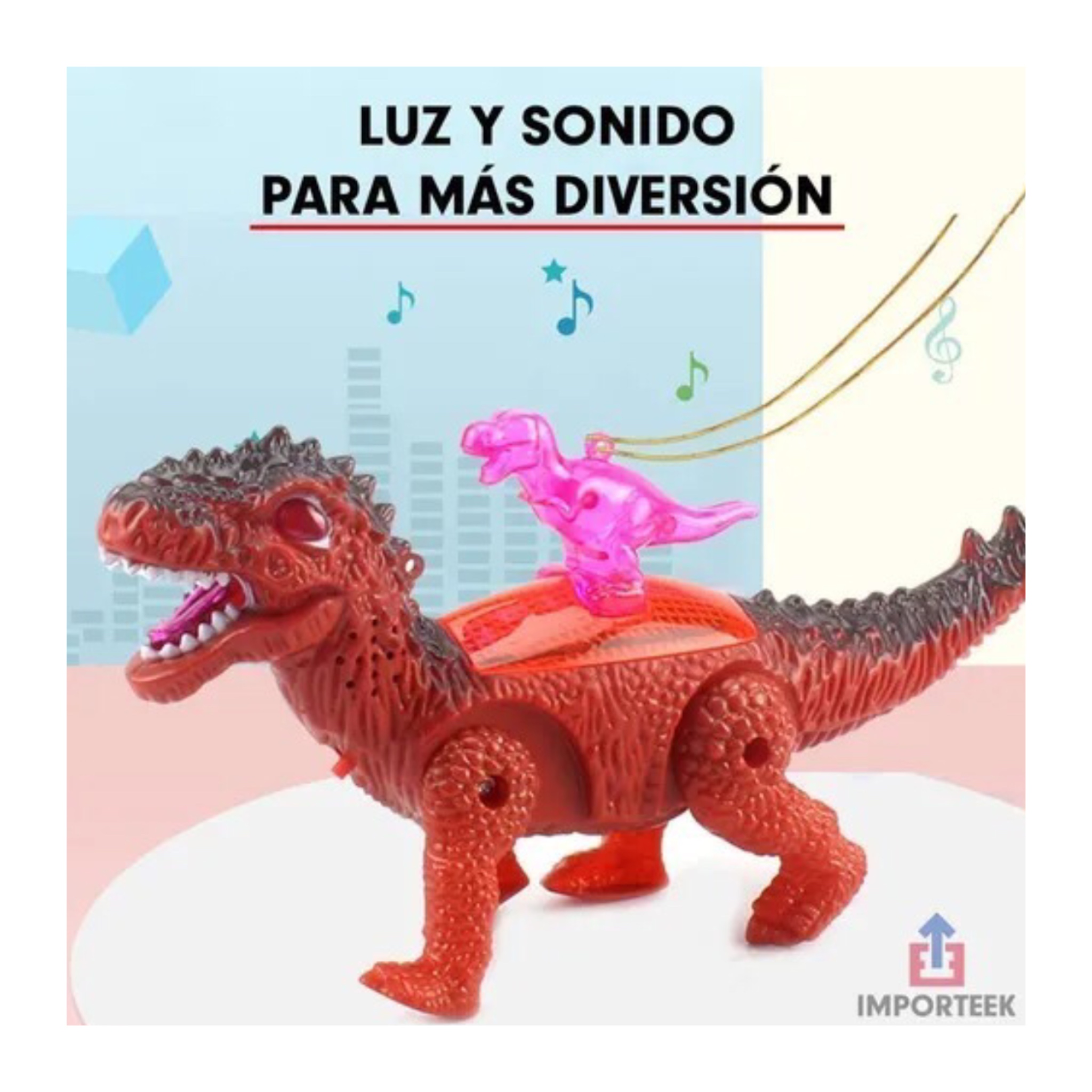 Dinosaurio Rex Con Luz Sonido Y Movimiento Móvil Bebes Niños