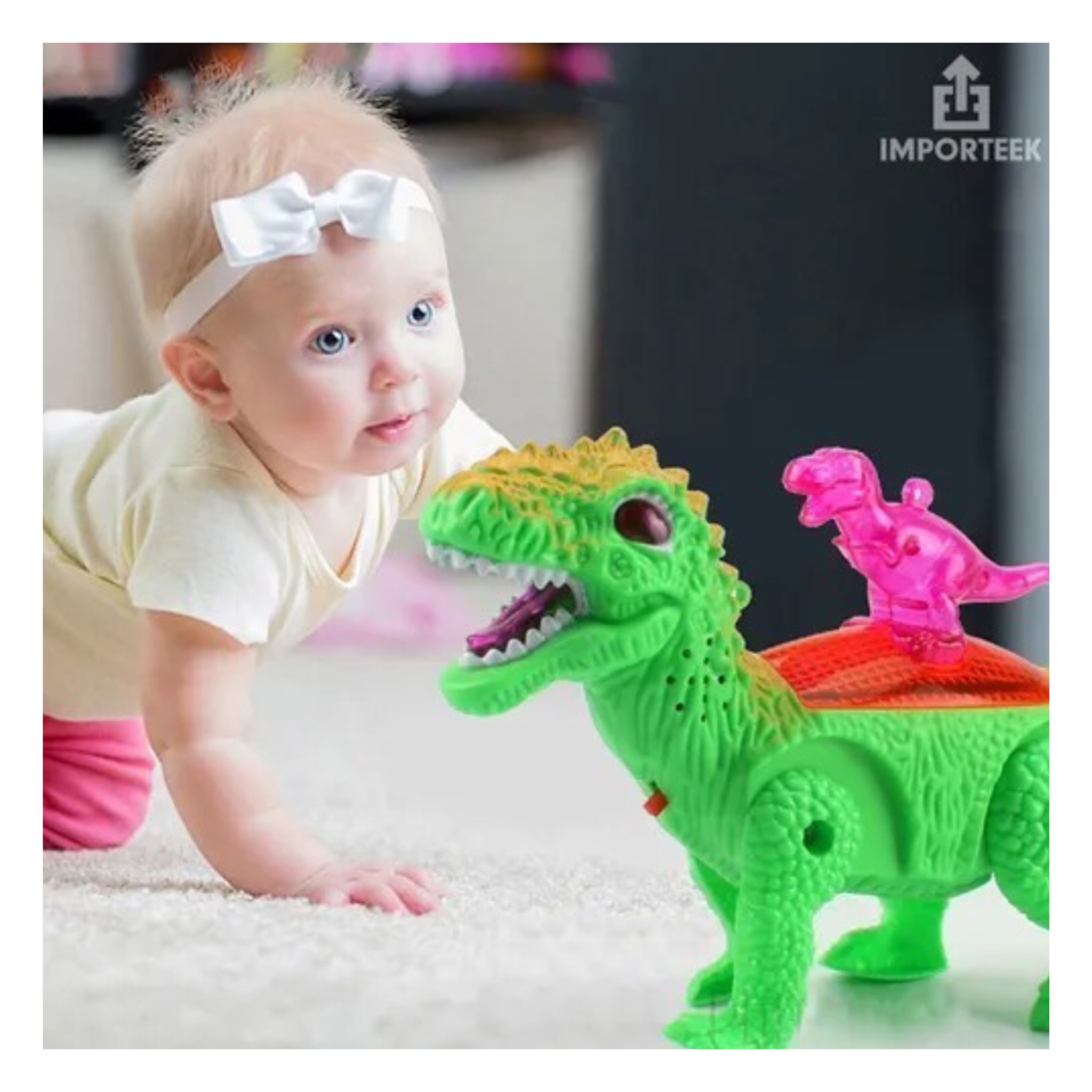 Dinosaurio Rex Con Luz Sonido Y Movimiento Móvil Bebes Niños