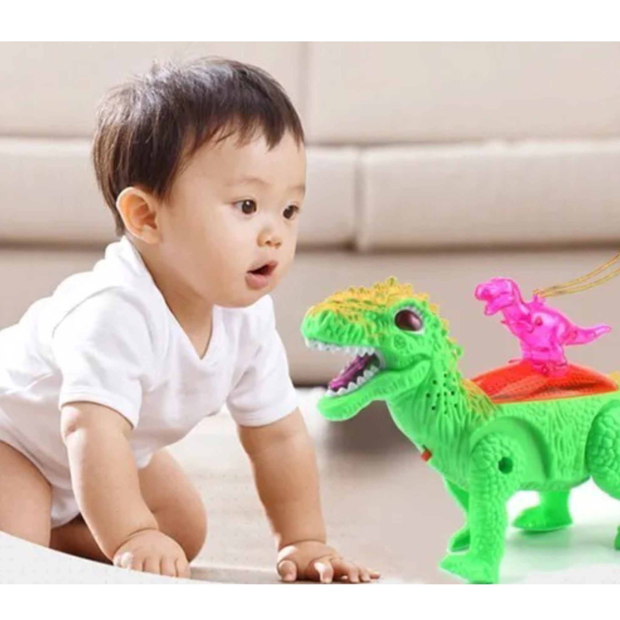 Dinosaurio Rex Con Luz Sonido Y Movimiento Móvil Bebes Niños