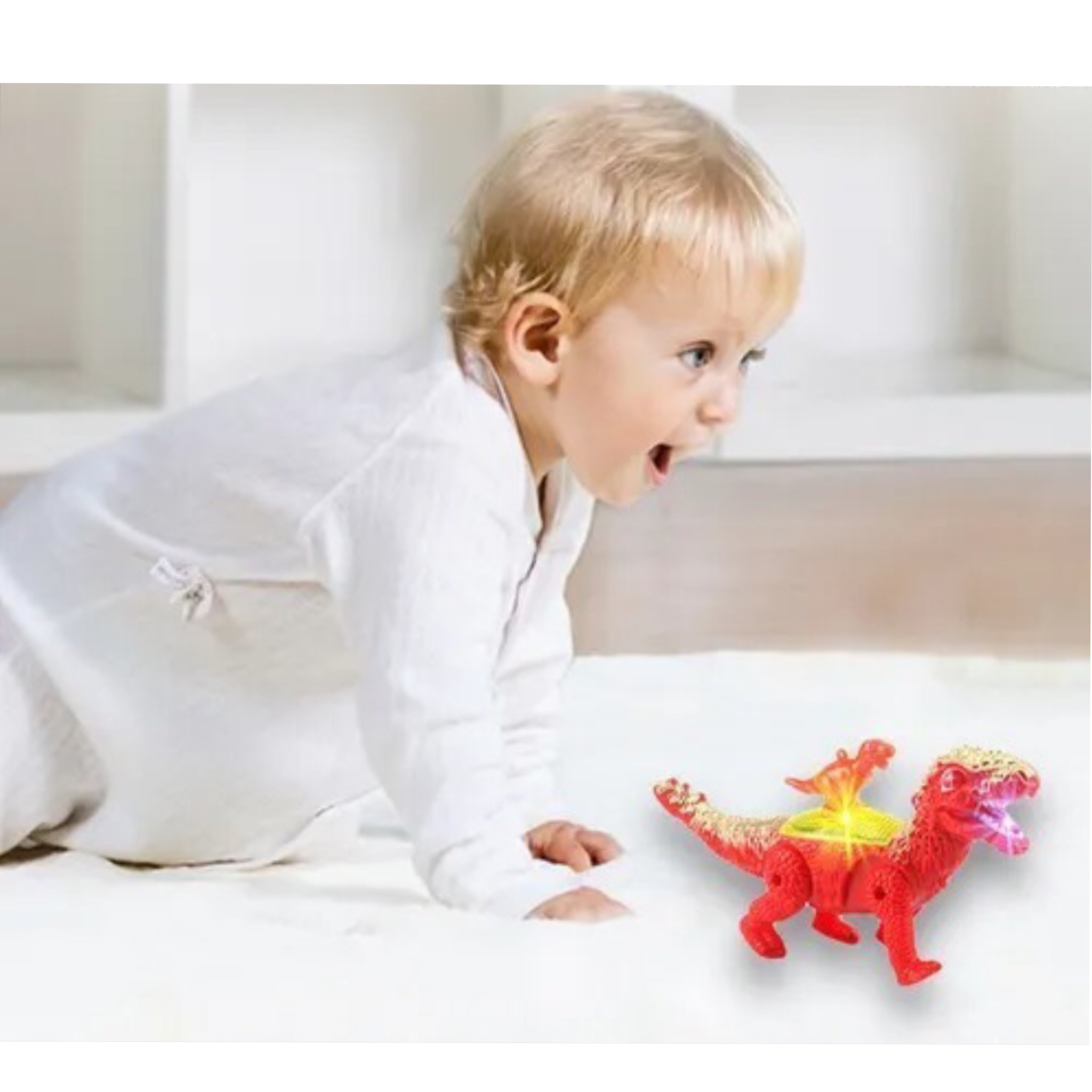 Dinosaurio Rex Con Luz Sonido Y Movimiento Móvil Bebes Niños