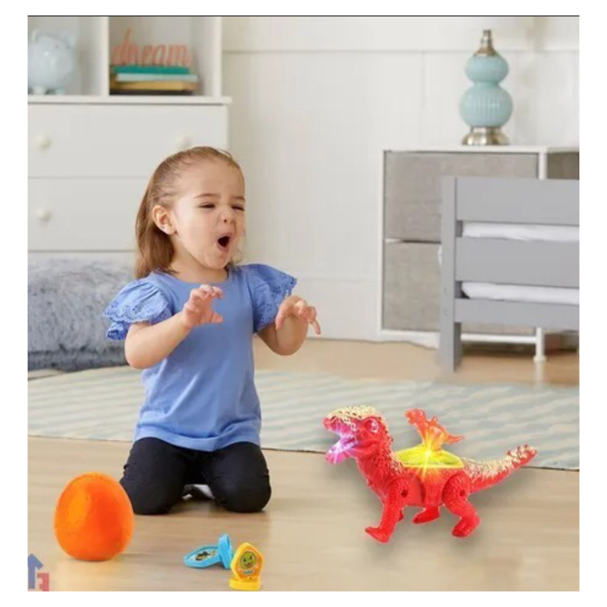 Dinosaurio Rex Con Luz Sonido Y Movimiento Móvil Bebes Niños