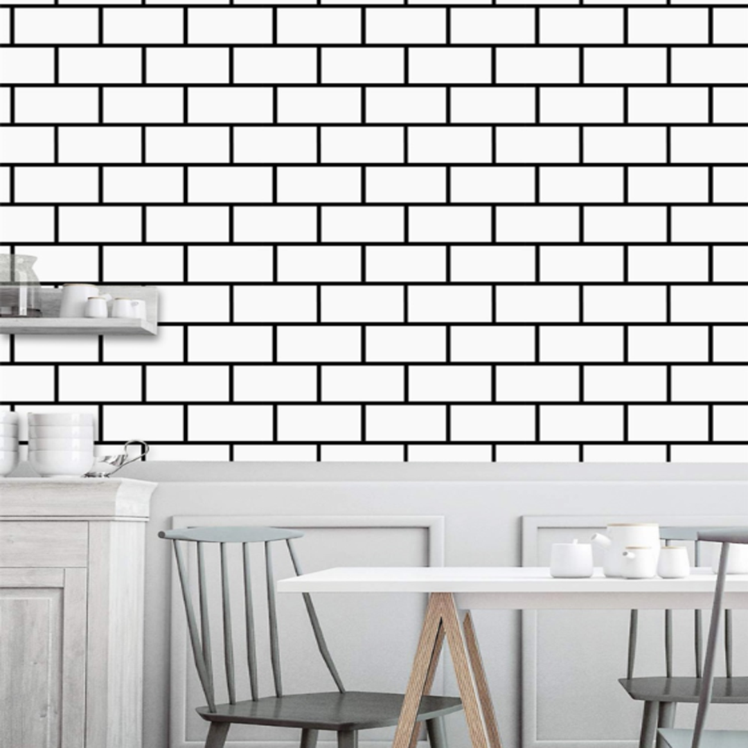 Papel Tapiz Vinilico Autoadhesivo Ladrillo Blanco