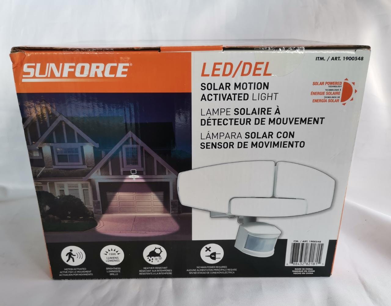 Lampara Solar Con Movimiento De Sensor Sunforce Led 82181