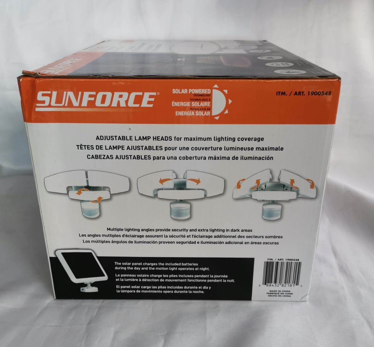 Lampara Solar Con Movimiento De Sensor Sunforce Led 82181