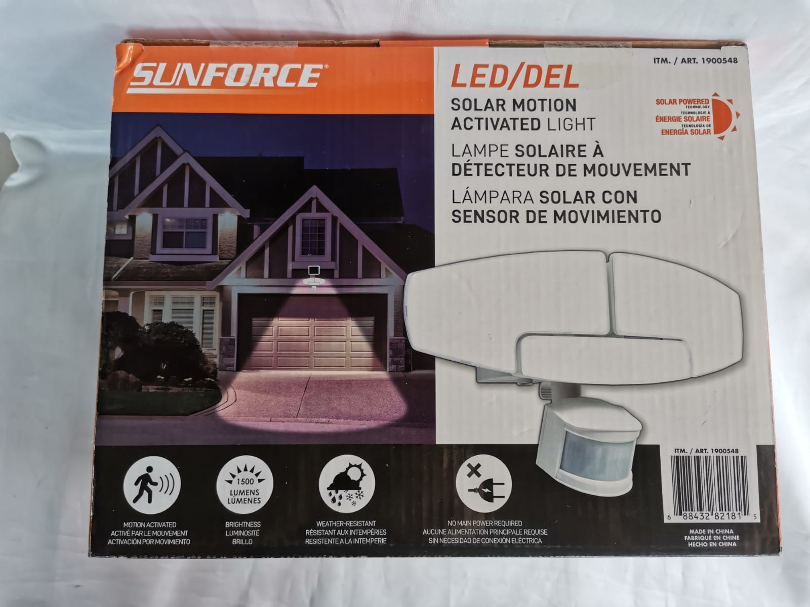 Lampara Solar Con Movimiento De Sensor Sunforce Led 82181