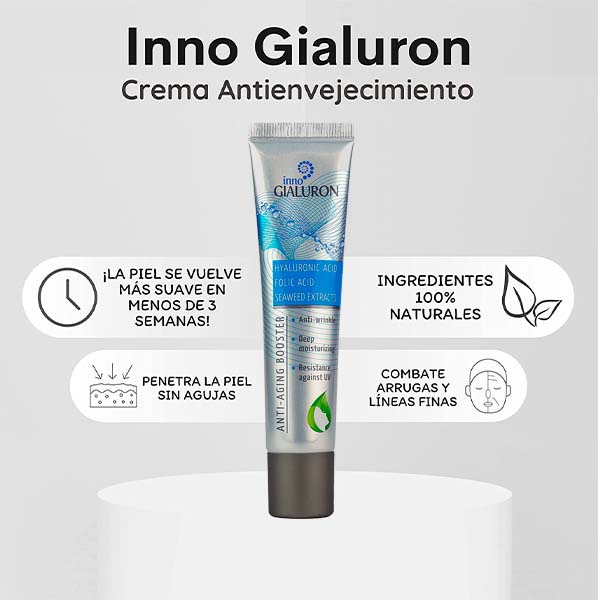 Crema Facial Antiarrugas Inno Gialuron Suero Antiedad Hidratante Acido Hialuronico 40 ML