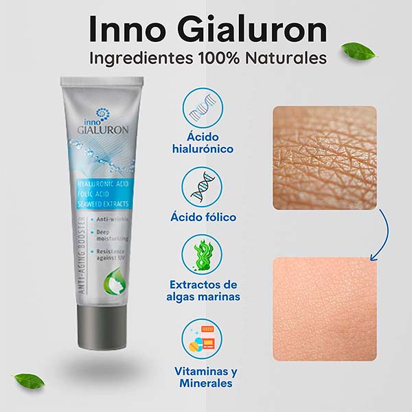 Crema Facial Antiarrugas Inno Gialuron Suero Antiedad Hidratante Acido Hialuronico 40 ML