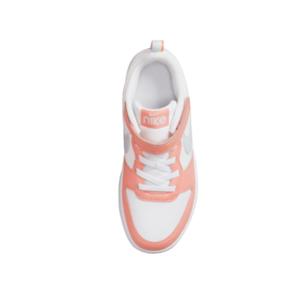 TENIS CASUAL NIKE COURT BOROUGH LOW 2 SE 2 (PSV) BLANCO/CORAL DE NIÑA DM1217-100