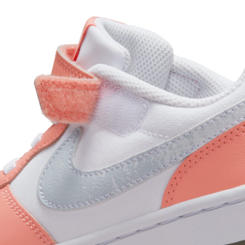 TENIS CASUAL NIKE COURT BOROUGH LOW 2 SE 2 (PSV) BLANCO/CORAL DE NIÑA DM1217-100