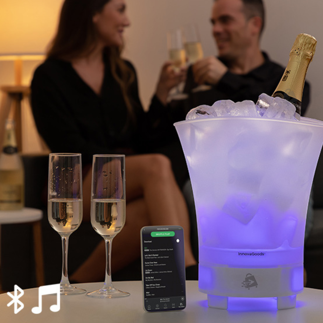 Hielera con Bocina Bluetooth Y Luz Led Recargable