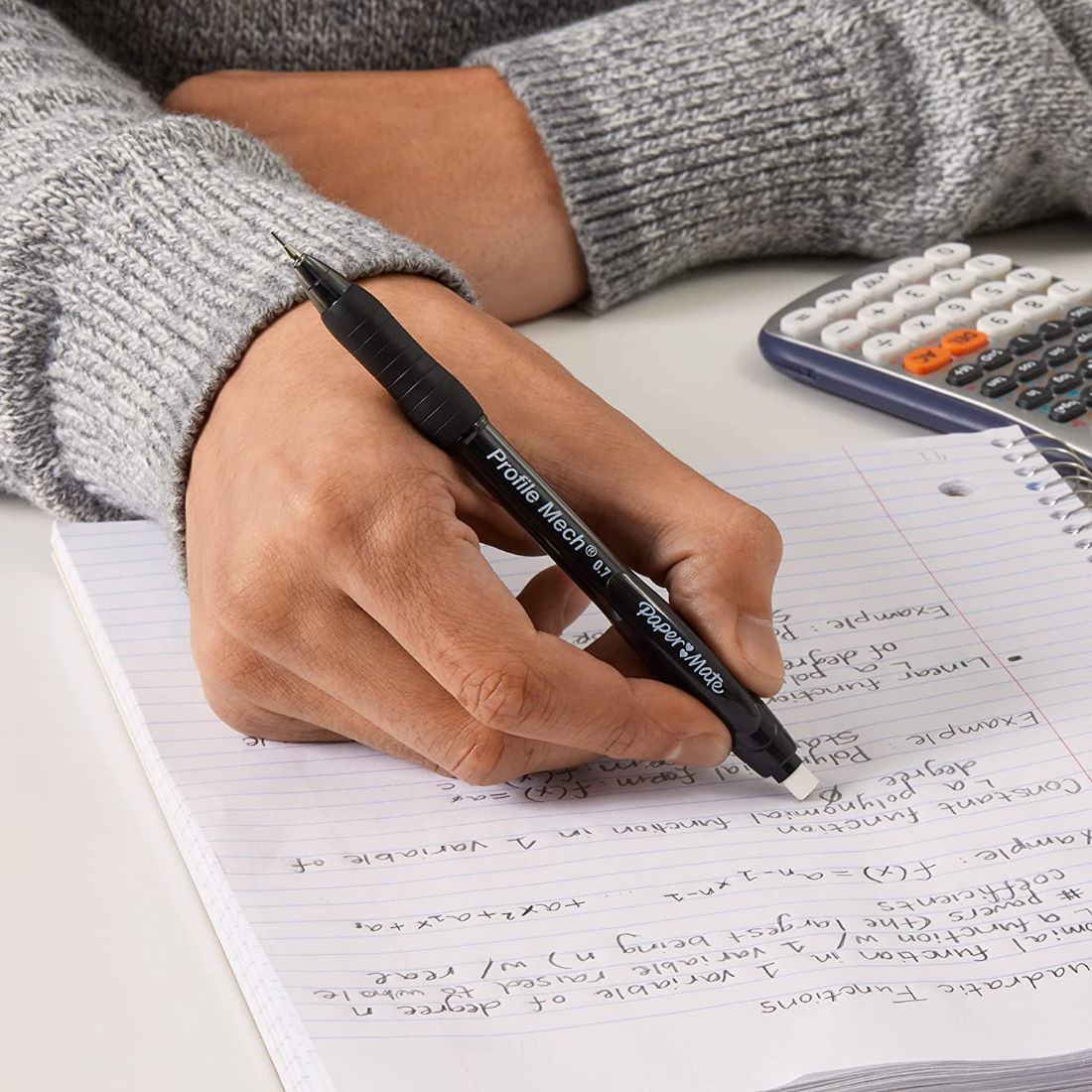 Portaminas Lapicero Paper Mate 0.7 mm Incluye set de borradores y minas HB