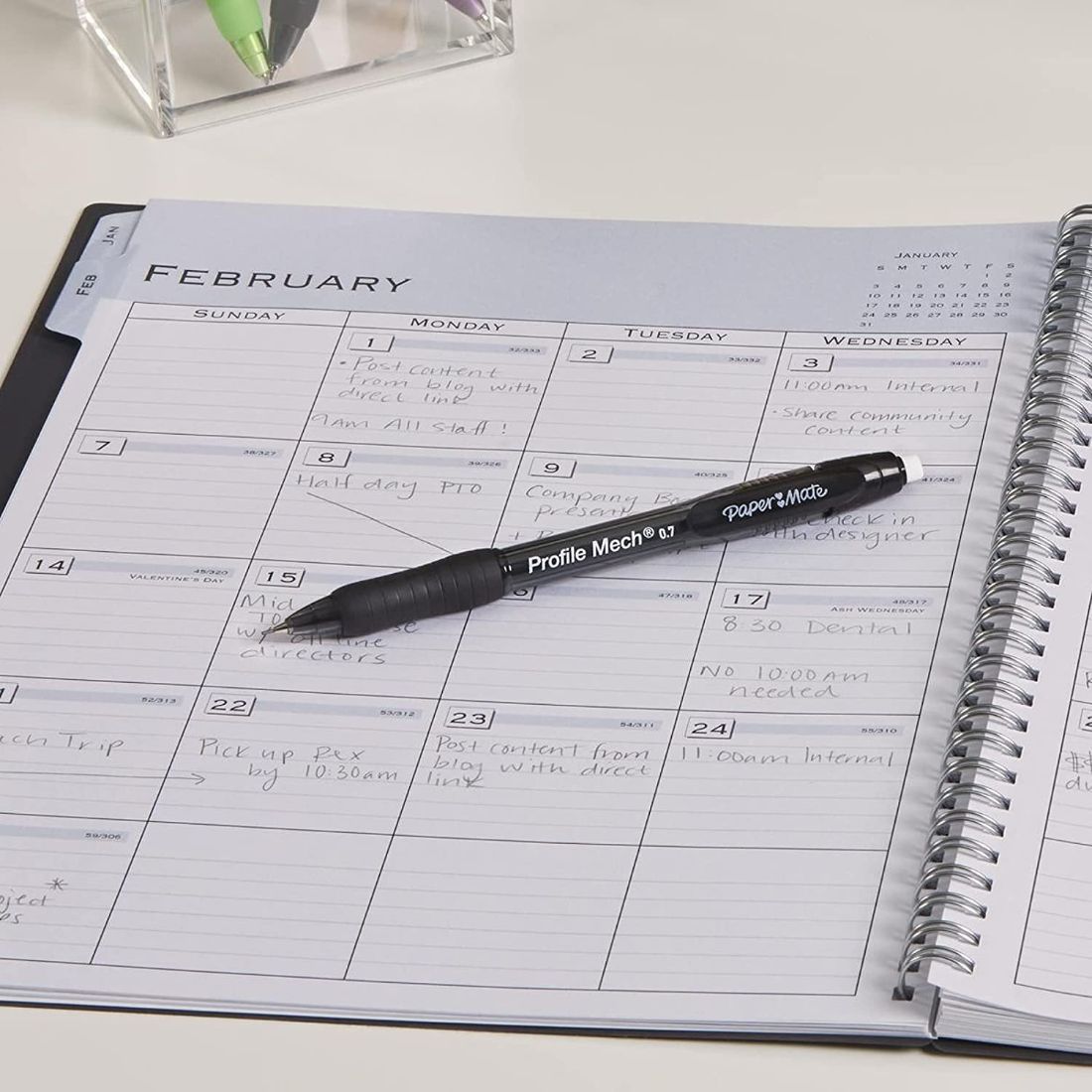 Portaminas Lapicero Paper Mate 0.7 mm Incluye set de borradores y minas HB