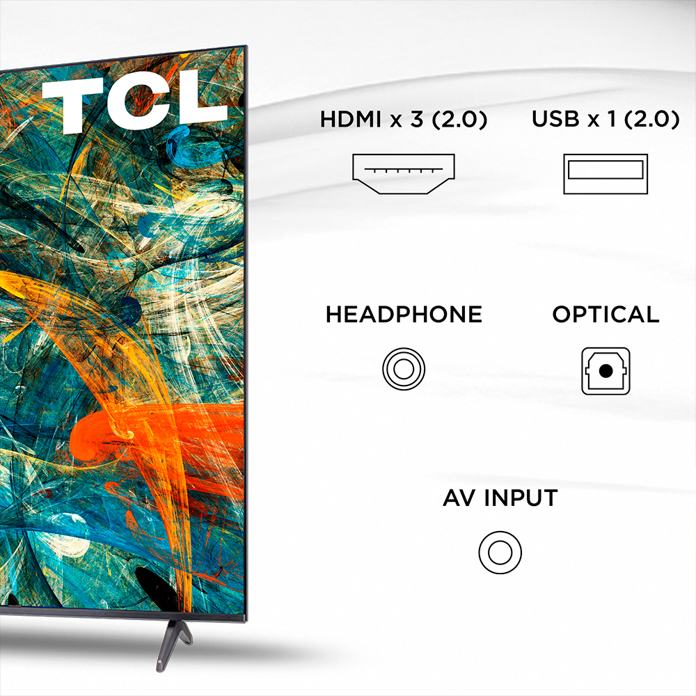 Pantalla TCL 55" QLED 55S546 Google TV y Dolby Atmos Smart TV