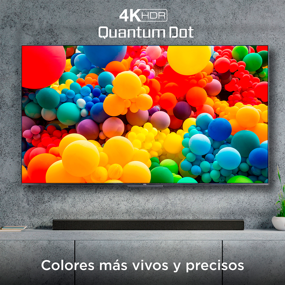 Pantalla TCL 55" QLED 55S546 Google TV y Dolby Atmos Smart TV
