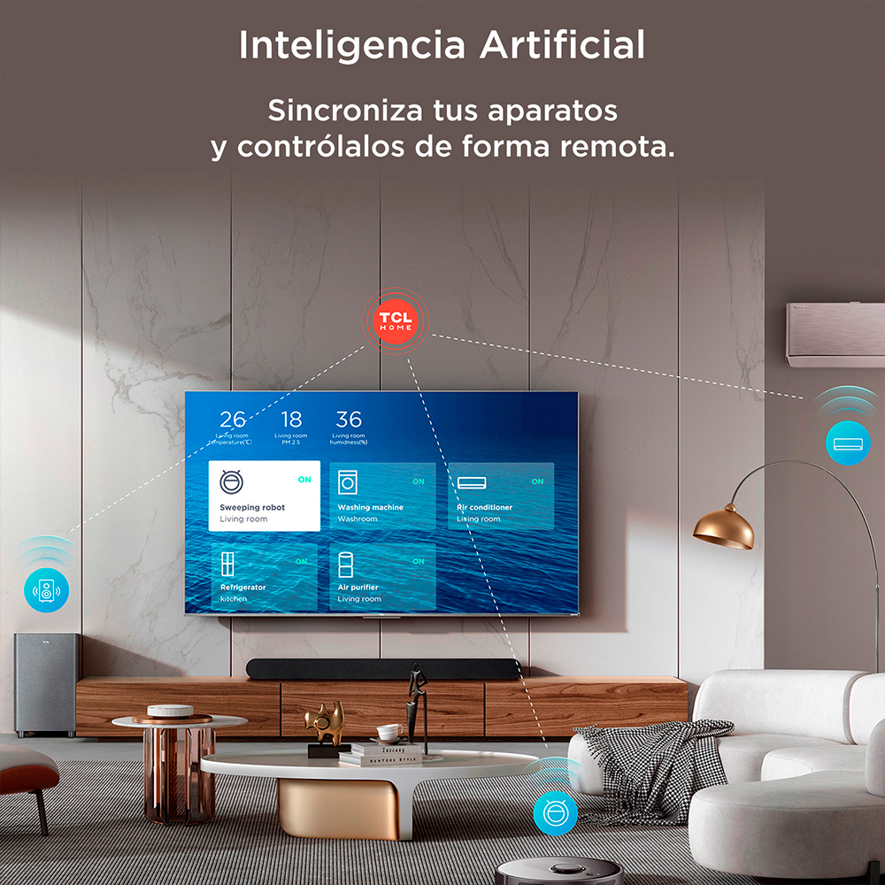 Pantalla TCL 55" QLED 55S546 Google TV y Dolby Atmos Smart TV