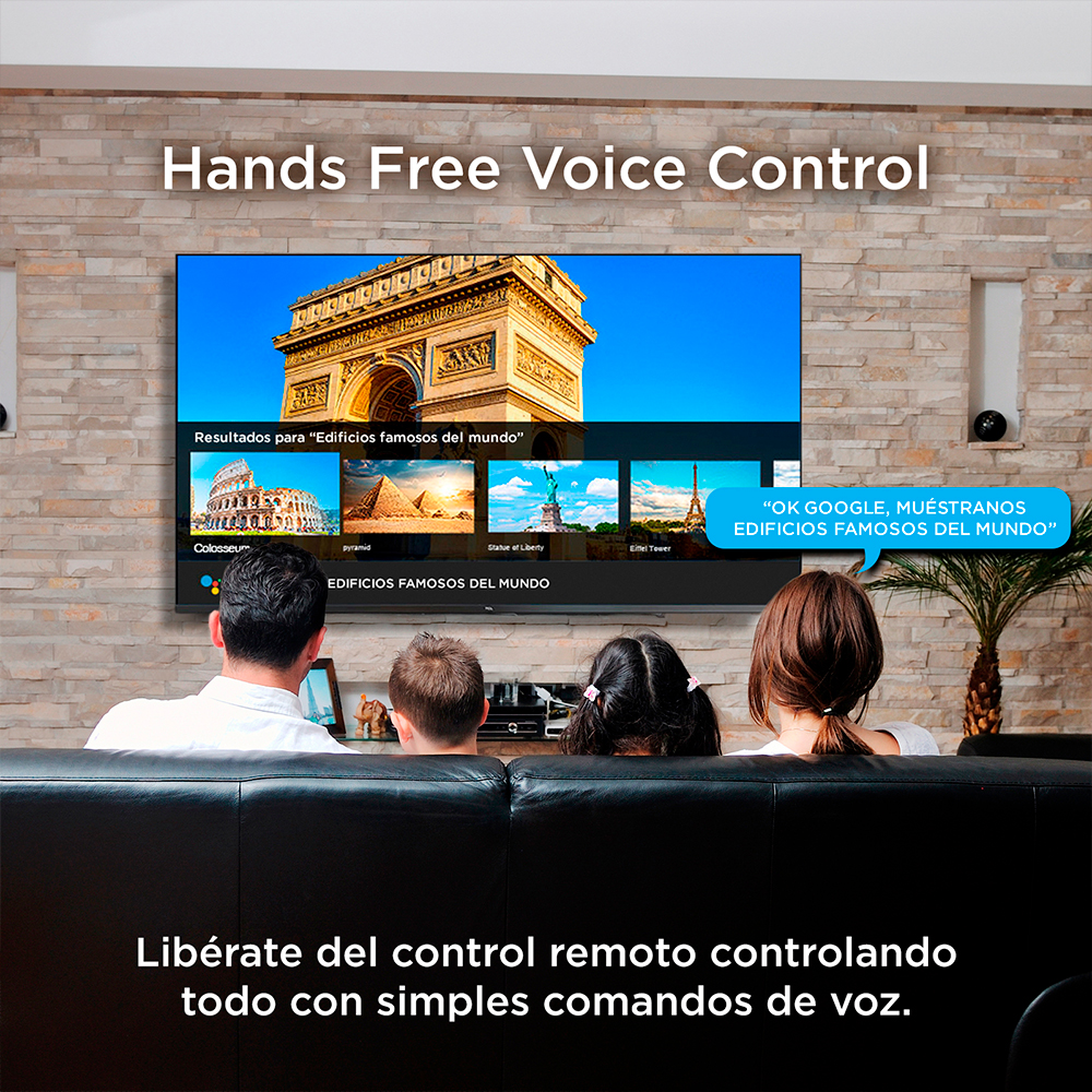 Pantalla TCL 55" QLED 55S546 Google TV y Dolby Atmos Smart TV