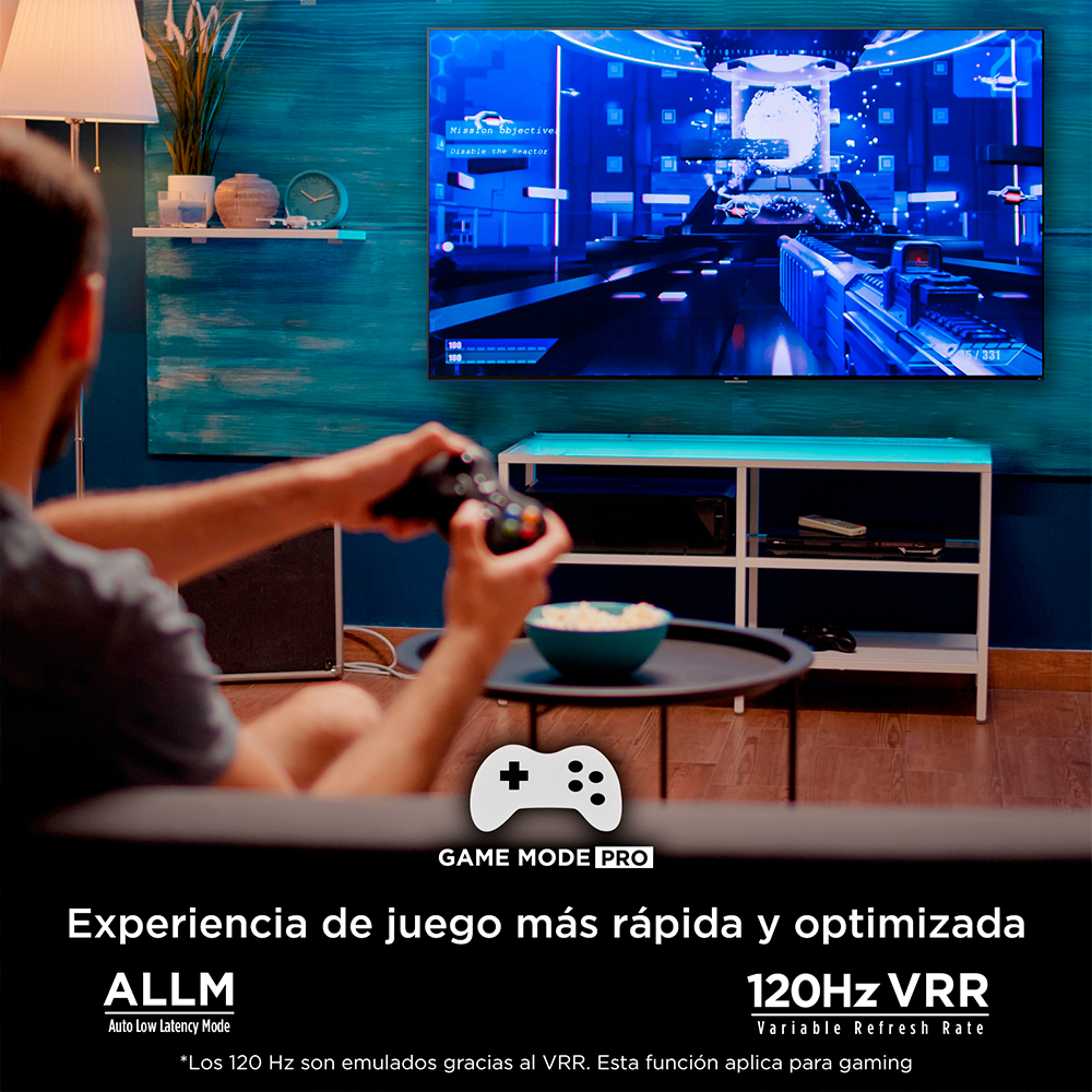 Pantalla TCL 55" QLED 55S546 Google TV y Dolby Atmos Smart TV