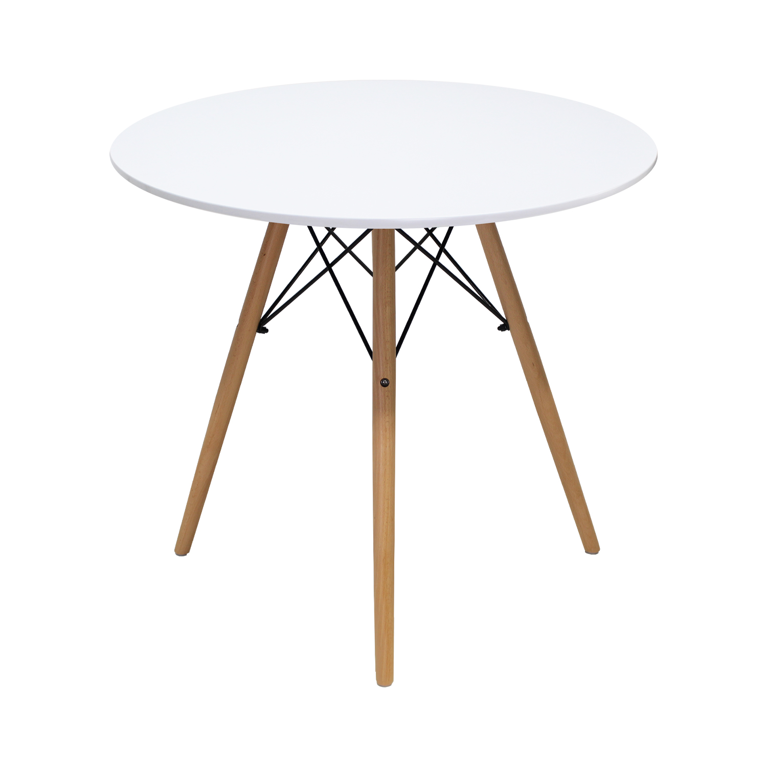 Mesa Comedor Eames Redonda 80 cm Oslo 4 Personas Blanca Mundo In