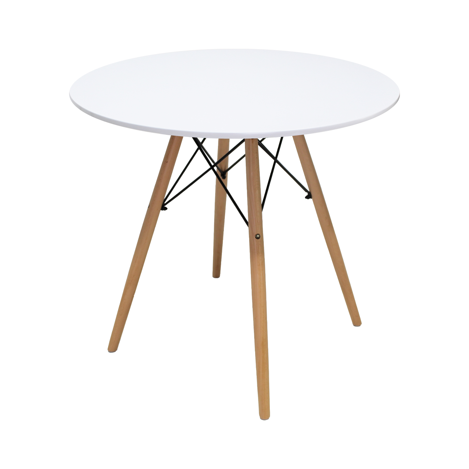 Mesa Comedor Eames Redonda 80 cm Oslo 4 Personas Blanca Mundo In