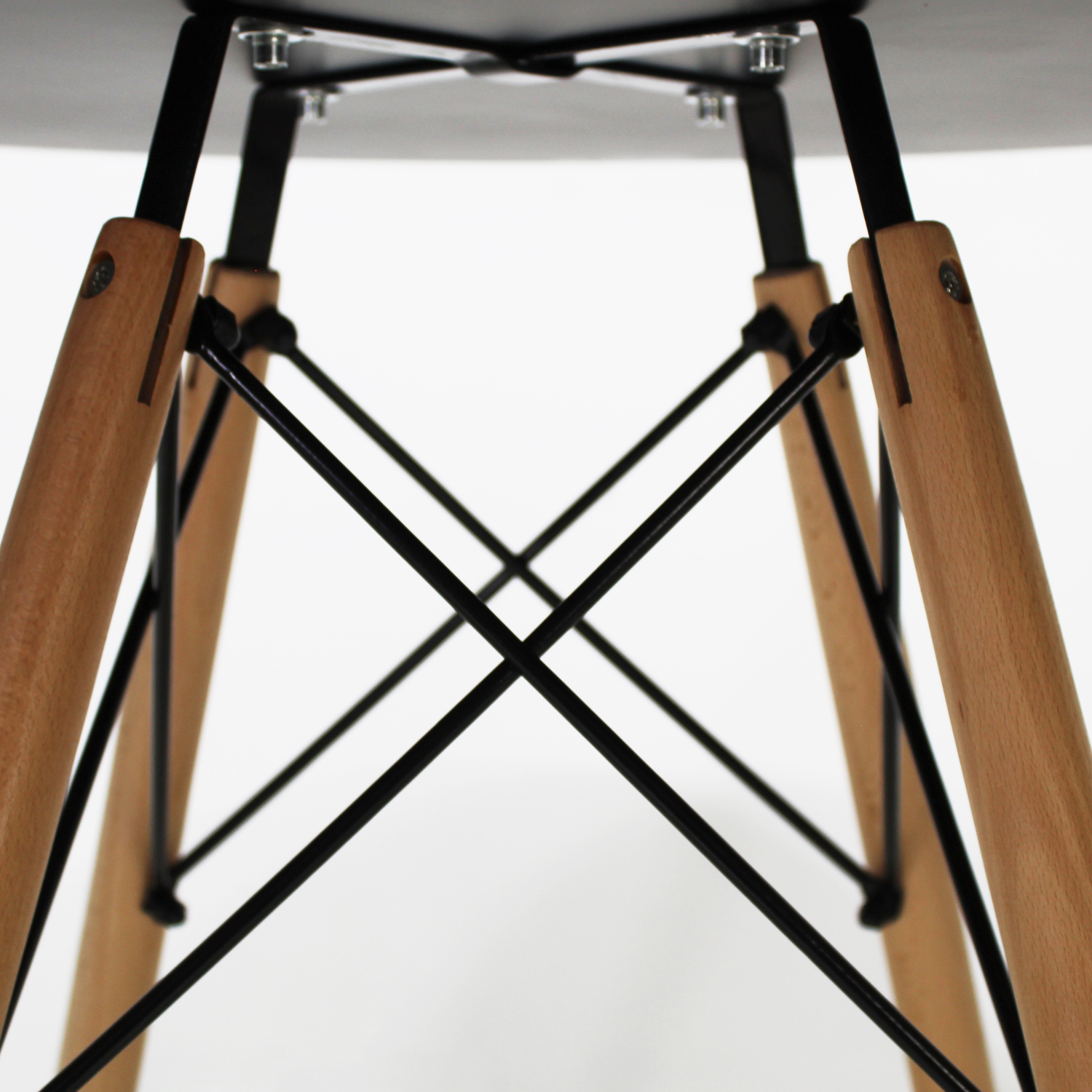 Mesa Comedor Eames Redonda 80 cm Oslo 4 Personas Negro Mundo In