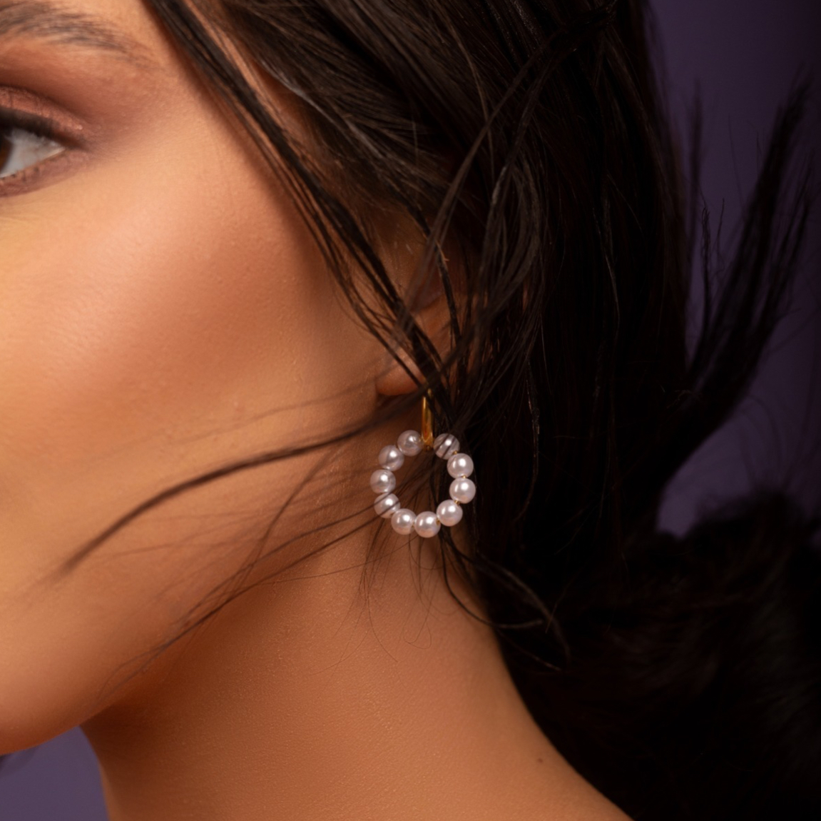 Perlas Aretes Oro Joyeria Mujer Acero Inoxidable Chabacano