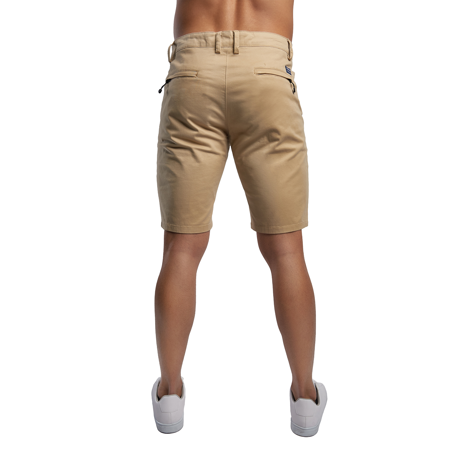 Bermuda De Gabardina Stretch Marca Chili Beans Color Beige .
