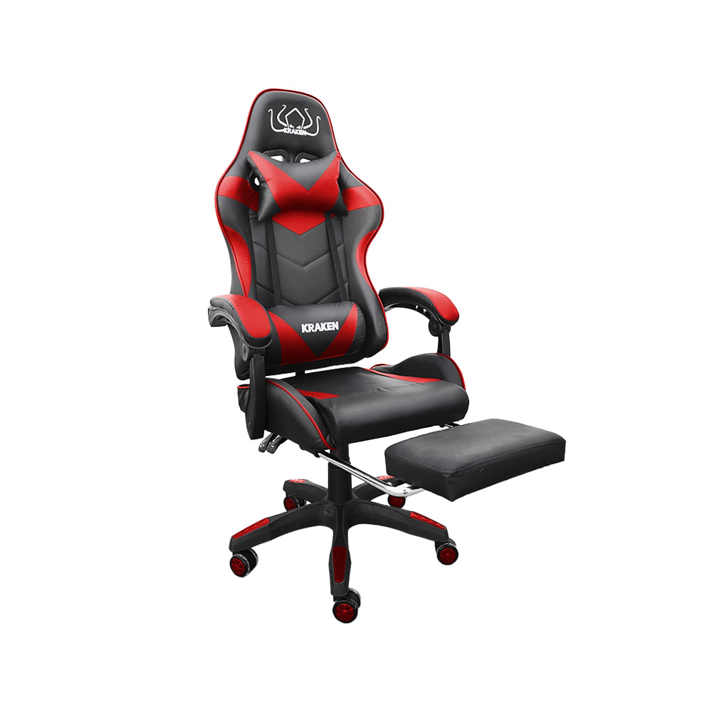 Silla Gamer Gaming Respaldo RECLINABLE DESCANSA PIES POSA PIES PC Oficina Estudio EJECUTIVA GIRATORIA 360 Grados COJIN Confort ERGONOMICO Youtuber Streamer