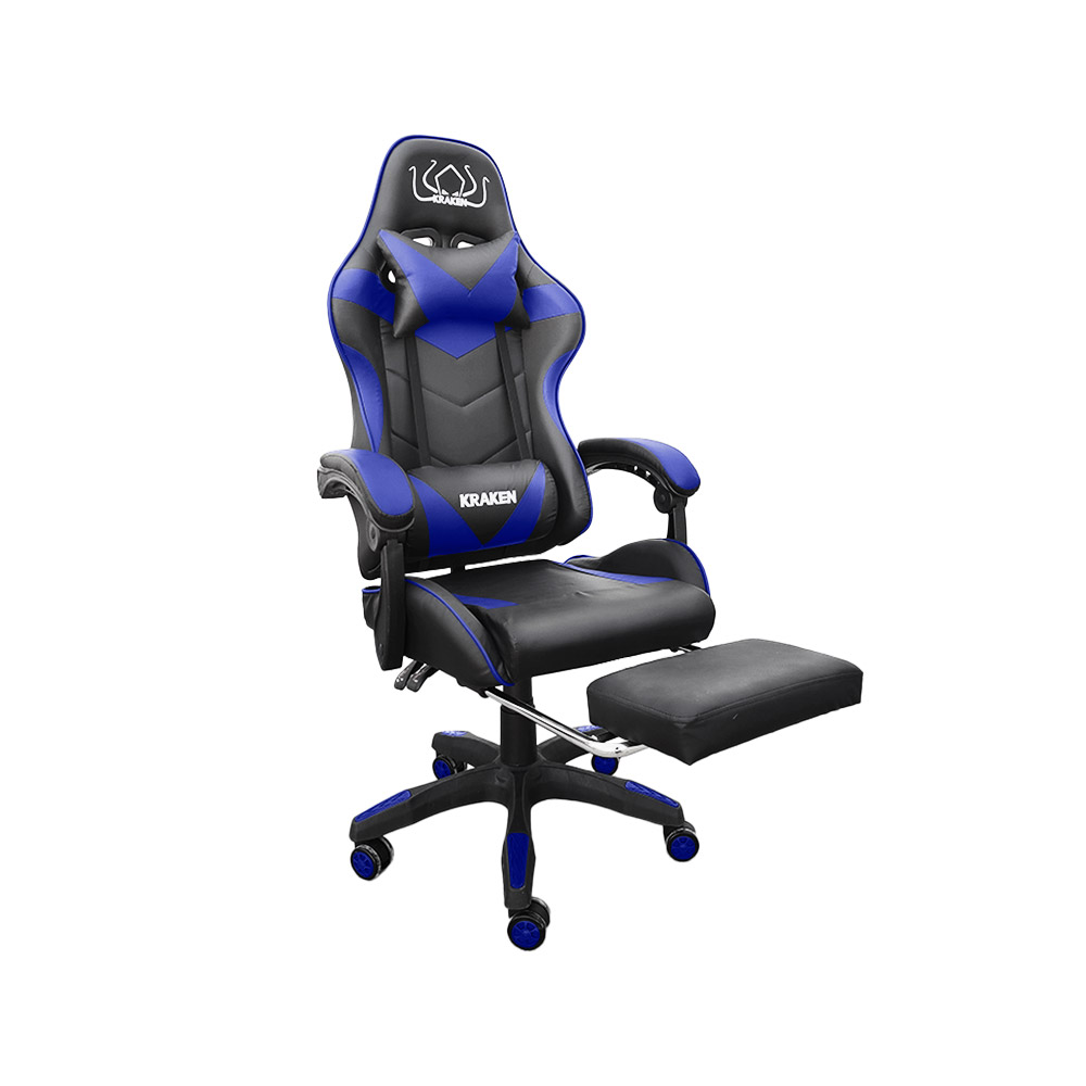Silla Gamer Gaming Respaldo RECLINABLE DESCANSA PIES POSA PIES PC Oficina Estudio EJECUTIVA GIRATORIA 360 Grados COJIN Confort ERGONOMICO Youtuber Streamer