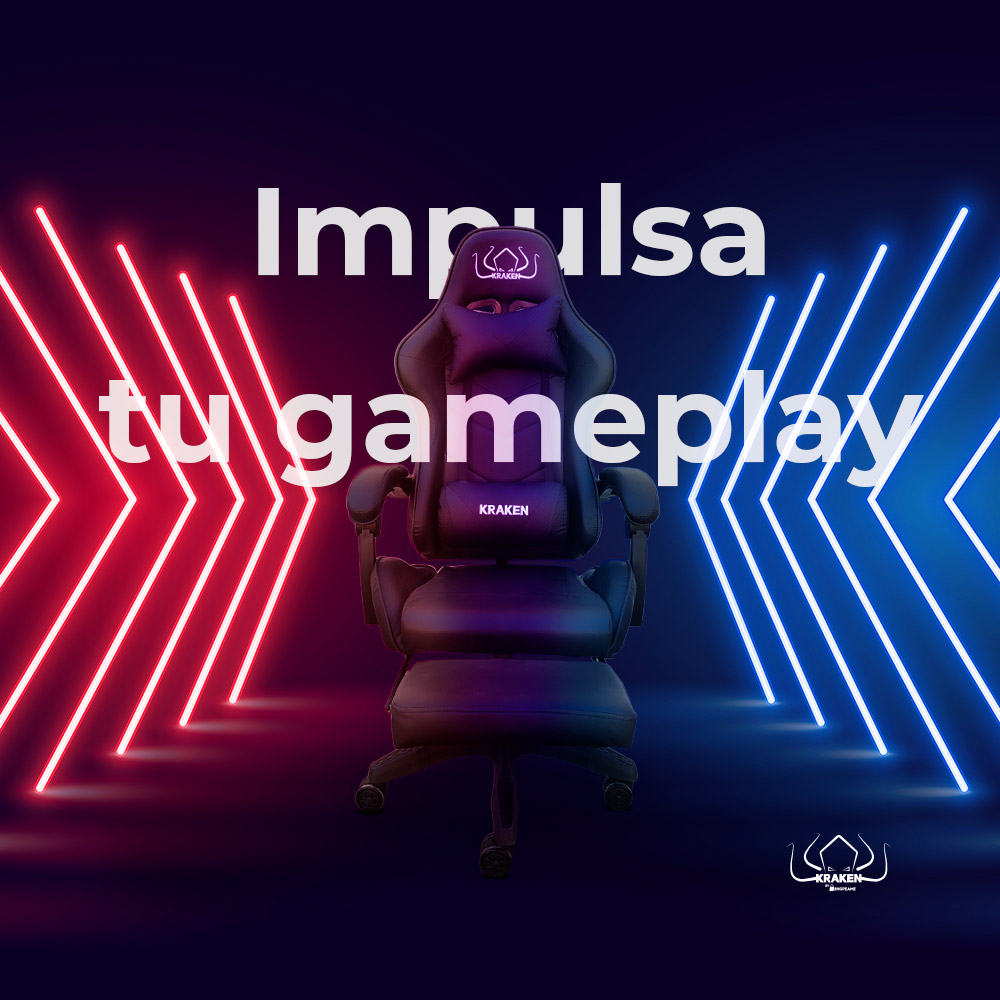 Silla Gamer Gaming Respaldo RECLINABLE DESCANSA PIES POSA PIES PC Oficina Estudio EJECUTIVA GIRATORIA 360 Grados COJIN Confort ERGONOMICO Youtuber Streamer
