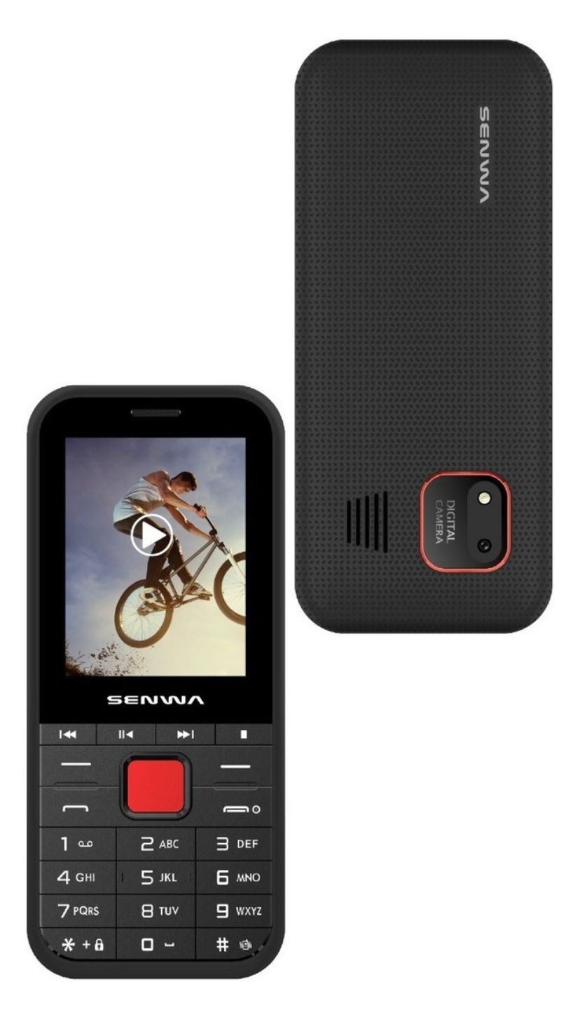 Celular Basico Senwa 2G GSM  SWING Negro/Naranja.