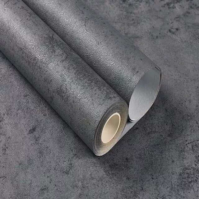 Papel Tapiz Adherible Cemento Gris Premium 10m X 45cm Tp126