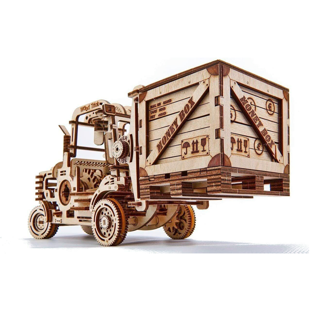 Rompecabezas Madera 3D Mecánico Montacargas Wood Trick 